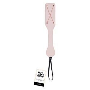 Sex & Mischief Peaches & Cream Chain Paddle 12.5" Rose Gold Faux Leather